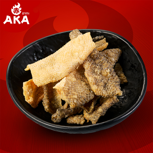 AKA8000006 หนังปลาแซลมอนทอด